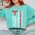 Hospice Aide American Flag Nurses Graduation Medical Comfort Colors Sweatshirt Chalky Mint