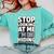 Humor For Introverts Stop Looking At Me I'm Hiding Graphic Comfort Colors Sweatshirt Chalky Mint