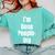I'm Done People-Ing Introvert Humor Sarcastic Gamer Jokes Comfort Colors Sweatshirt Chalky Mint