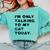 I'm Only Talking To My Cat Today Introvert Chalk Comfort Colors Sweatshirt Chalky Mint