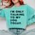 I'm Only Talking To My Dog Today Introvert Comfort Colors Sweatshirt Chalky Mint