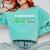 Introvert Tired Battery Comfort Colors Sweatshirt Chalky Mint