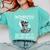 Introverted But Willing To Discuss Snacks Coffee Premium Comfort Colors Sweatshirt Chalky Mint