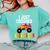 I Just Crushed Kindergarten Monster Graduation Shirt Comfort Colors Sweatshirt Chalky Mint