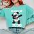 Kids Class Of 2030 Shirt Graduation Dabbing Panda Shirt Comfort Colors Sweatshirt Chalky Mint