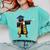 Kids HBCU Boys Grad Dabbing Graduation Comfort Colors Sweatshirt Chalky Mint