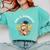 Kids Pre-K Graduate Sloth Cap And Gown Cute Preschool Graduation Comfort Colors Sweatshirt Chalky Mint