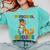 Kids Preschool Graduate Dinosaur Trex Preschool Graduation Comfort Colors Sweatshirt Chalky Mint
