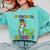 Kids Preschool Graduate T-Rex Dinosaur Preschool Graduation Comfort Colors Sweatshirt Chalky Mint