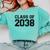 Kindergarten Class Of 2038 First Day School Graduation Comfort Colors Sweatshirt Chalky Mint