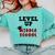 Level Up Middle School 5th Grade Graduation Comfort Colors Sweatshirt Chalky Mint