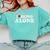 I Love Being Alone Introvert & Anxious Girl Red Heart Comfort Colors Sweatshirt Chalky Mint