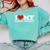 I Love My Social Anxiety Heart Humor Introvert Statement Comfort Colors Sweatshirt Chalky Mint