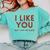 I Like You But Got No Game Introvert Minimalist Joke Comfort Colors Sweatshirt Chalky Mint