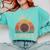 Not A Hugger Retro Sea Urchin Sarcastic Introvert Comfort Colors Sweatshirt Chalky Mint