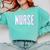 Nurse Glitch Aesthetic Graduation Nurse Glitch Graphic Art Comfort Colors Sweatshirt Chalky Mint