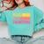 Peace Love Engineering Engineer School Graduation Retro Comfort Colors Sweatshirt Chalky Mint