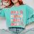 Peace Out Middle School Graduation Groovy Last Day Of School Comfort Colors Sweatshirt Chalky Mint