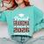 Proud Grandma Of A 2026 Graduate Class Of Graduation Comfort Colors Sweatshirt Chalky Mint
