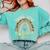 Proud Mimi Of a Class Of 2022 Graduate Graduation Rainbow Comfort Colors Sweatshirt Chalky Mint
