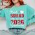 Proud Squad Of a Class Of 2026 Graduate For Graduation Comfort Colors Sweatshirt Chalky Mint