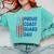Retro Proud Coast Guard Dad Graduation Dad Usa Flag Outfit Comfort Colors Sweatshirt Chalky Mint