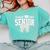 Retro Senior 2027 Girl Coquette Bow Class Of 2027 Graduation Comfort Colors Sweatshirt Chalky Mint