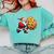 Santa Holding Cookie Xmas Baker Introvert Christmas Comfort Colors Sweatshirt Chalky Mint