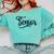 That Says Senior Cursive Script Graduation Comfort Colors Sweatshirt Chalky Mint
