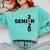 Senior 2020 Football Graduation Shirt Comfort Colors Sweatshirt Chalky Mint
