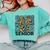 Senior 2021 Grad Class Of 2021 Graduation Leopard Cheetah Comfort Colors Sweatshirt Chalky Mint
