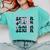 Senior 2027 Class Of 2027 Coquette Pink Bow Graduation 2027 Comfort Colors Sweatshirt Chalky Mint