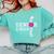 Senior Cheerleader Cheer Class Of 2025 Graduation Graduate Comfort Colors Sweatshirt Chalky Mint