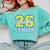Senior Class 2026 Graduation Yellow Blue Letters Comfort Colors Sweatshirt Chalky Mint