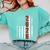 Senior Class Of 2026 Patriotic American USA Flag Graduation Comfort Colors Sweatshirt Chalky Mint