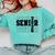 Senior Class Of 2026 Varsity Text Graduation Comfort Colors Sweatshirt Chalky Mint