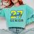 Senior Class Of 2027 Graduation Yellow And Blue On The Back Premium Tri-Blend Comfort Colors Sweatshirt Chalky Mint