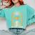 Senior Graduate 2024 Queen Graduation Educated Melanin Comfort Colors Sweatshirt Chalky Mint