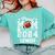 Senior Mom Class Of 2024 Football Proud Mom Graduation Comfort Colors Sweatshirt Chalky Mint