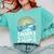 I Like Sharks & Maybe Like 3 People Humor Introverts Summer Comfort Colors Sweatshirt Chalky Mint