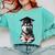 Siberian Husky Dog Graduation Cap Training School Graduate Men Women Kids Comfort Colors Sweatshirt Chalky Mint