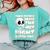 Skeleton Coffee Lover Introvert Comfort Colors Sweatshirt Chalky Mint