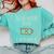 Social Battery Drain I'm So Over It Introvert Homebody Line Comfort Colors Sweatshirt Chalky Mint