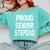 Stepfather SEN19R Graduation Party Stepdad Senior 2019 Shirt Comfort Colors Sweatshirt Chalky Mint