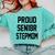 Stepmom Stepmother SEN18R Grad Senior Graduation Party Shirt Comfort Colors Sweatshirt Chalky Mint