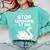 Stop Looking At Me Swan Introvert Humor Comfort Colors Sweatshirt Chalky Mint