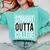 Straight Outta College Movie Parody Graduation Comfort Colors Sweatshirt Chalky Mint
