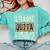 Straight Outta Cosmetology School Leopard Graduation Comfort Colors Sweatshirt Chalky Mint