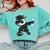 Student Graduation 2022 Panda Football Boys Girls Teenager Comfort Colors Sweatshirt Chalky Mint
