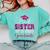 Super Proud Sister Of 2025 Graduate Senior Graduation Family Premium Tri-Blend Comfort Colors Sweatshirt Chalky Mint
